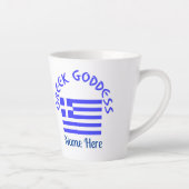 Greek Goddess and Flag of Greece Milchtasse (Rechts)