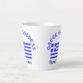 Greek Goddess and Flag of Greece Milchtasse (Vorderseite)
