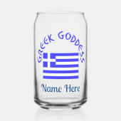 Greek Goddess and Flag of Greece Personalized  Dosenglas (Vorderseite)