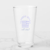 Greek Goddess and Flag of Greece Personalized Glas (Rückseite)