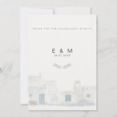 Greek Island Wedding | Olive Accent Einladung (Rückseite)