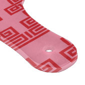 Greek Key Meander Tier in Pink and Red Schneidebrett (Ecke)