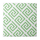 Greek Key Patterns White Sage Green Custom Classy Fliese (Vorderseite)