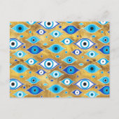 Greek Mati Mataki - Matiasma Evil Eye Pattern Postkarte (Vorderseite)