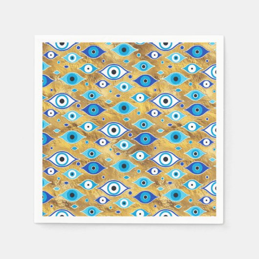 Greek Mati Mataki - Matiasma Evil Eye Pattern Serviette (Vorderseite)