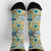 Greek Mati Mataki - Matiasma Evil Eye Pattern Socken (Oben)