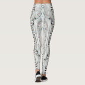 Greek Meander - Greek Key White Marble textures Leggings (Rückseite)