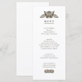 Greek menu party table Sign with stone elements Menükarte (Vorne/Hinten)