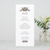 Greek menu party table Sign with stone elements Menükarte (Stehend Vorderseite)