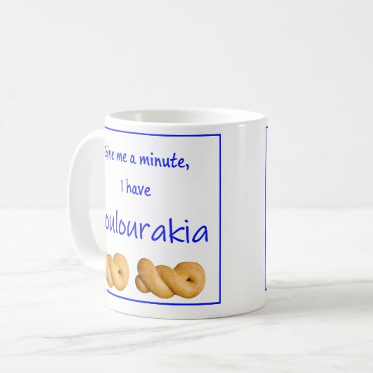 Greek Mug with Saying Kaffeetasse (Vorderseite Links)