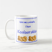 Greek Mug with Saying Kaffeetasse (Links)
