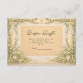 Greek Neutral Floral Diapper Raffle Begleitkarte (Vorderseite)