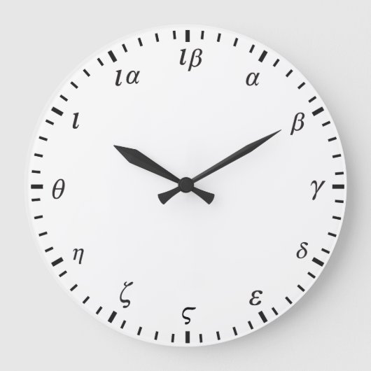 Greek numbers large clock große wanduhr (Vorderseite)