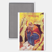 Greek orthodox icon of Prophet Elijah Magnet (Vorderseite/Rückseite)