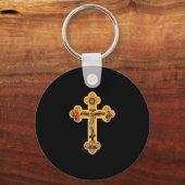 Greek Orthodox Jesus Christ Cross Schlüsselanhänger (Vorderseite)