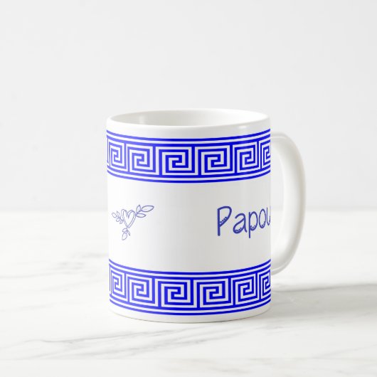 Greek Papou Ceramic Mug Kaffeetasse (VorderseiteRechts)