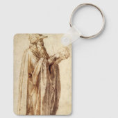 Greek Philosopher with Human Skull by Michelangelo Schlüsselanhänger (Rückseite)