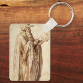 Greek Philosopher with Human Skull by Michelangelo Schlüsselanhänger (Rückseite)