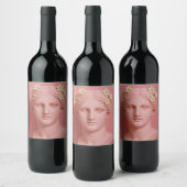 Greek Pink Wine Label. Weinetikett (Flaschen)