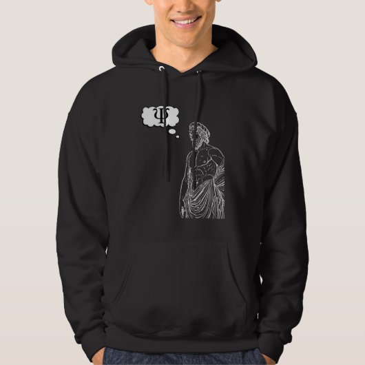 Greek Psi Statue Thought Bubble Expressing Thought Hoodie (Vorderseite)