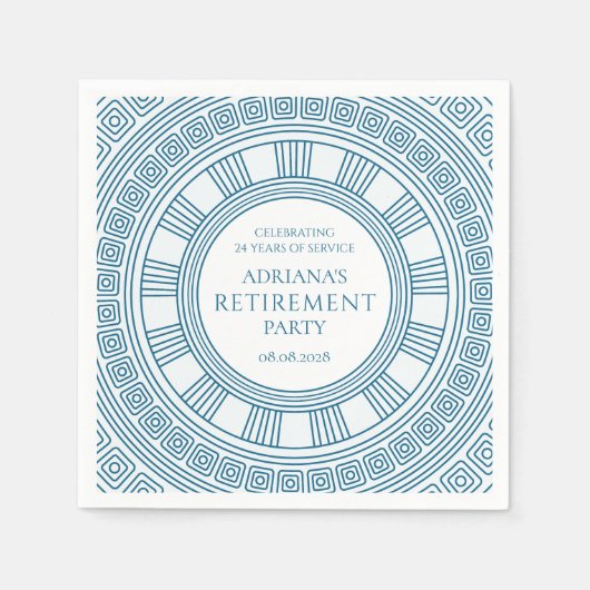 Greek Retirement party Serviette (Vorderseite)