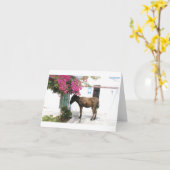 GreekIslandHouse.com-Esel-Maskottchen Opa! Karte (Gelbe Blume)