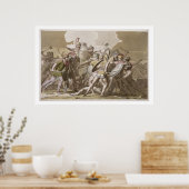 Greeks and Trojans Fight over the Body of Patroclu Poster (Küche)