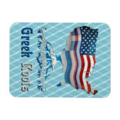 Greeks Roots American Map Flexi Magnet (Horizontal)