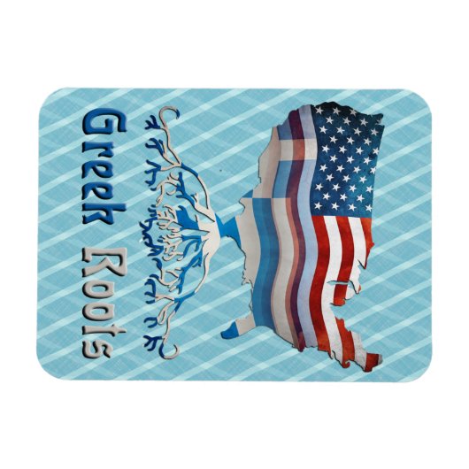 Greeks Roots American Map Flexi Magnet (Horizontal)