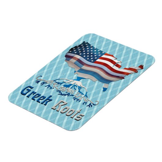Greeks Roots American Map Flexi Magnet (Linke Seite)