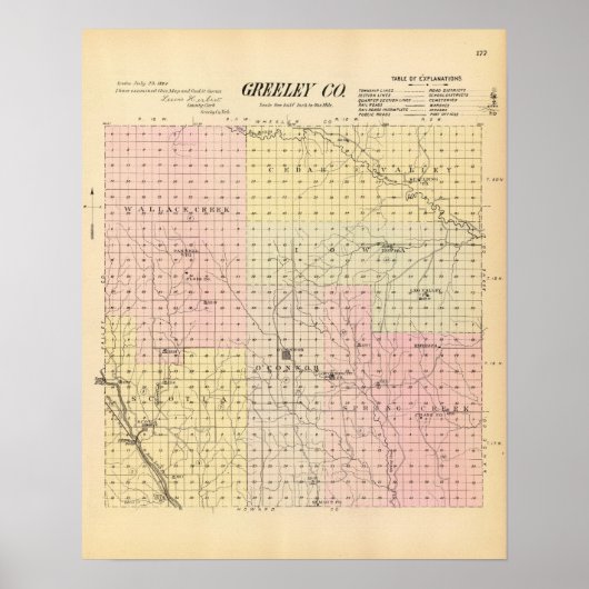 Greeley Landkreis, Nebraska Poster (Vorne)