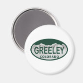 Greeley Licence Oval Magnet (Vorderseite/Rückseite)