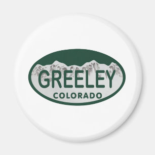 Greeley Licence Oval Magnet