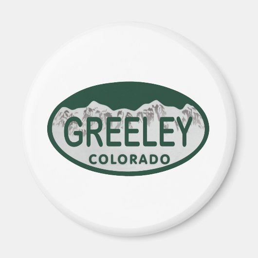 Greeley Licence Oval Magnet (Vorne)
