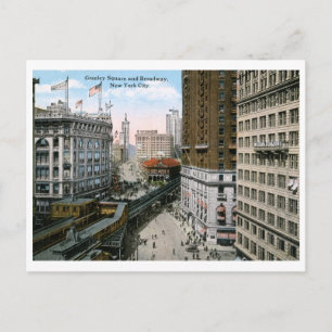 Greeley Square Broadway New York City 1921 Vintag Postkarte