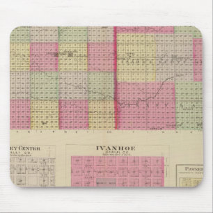 Greeley, Wichita und Scott Landkreises, Kansas Mousepad