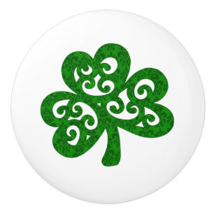 Greem Kleeblatt Designer Keramik Knob Keramikknauf