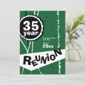 Green35-Jahres-Wiedersehen-Einladung Einladung (Stehend Vorderseite)