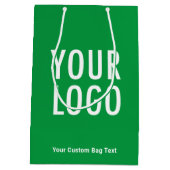 Green 10-Zoll-Geschenktasche mit Firmenlogo Medium Mittlere Geschenktüte (Rückseite)
