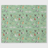 Green 12 Days of Christmas Holiday Geschenkpapier (Flach)