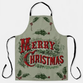 Green 1876 Frohe Weihnachten Schürze (Vorderseite)