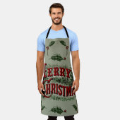 Green 1876 Frohe Weihnachten Schürze (Getragen)