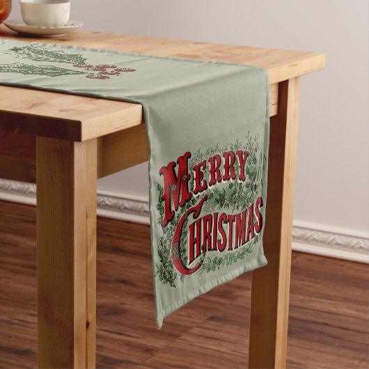 Green 1876 Merry Christmas Großer Tischläufer (Beispiel)
