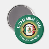 Green 2024 INSGESAMT SOLAR ECLIPSE Mexiko Magnet (Vorderseite/Rückseite)