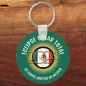 Green 2024 INSGESAMT SOLAR ECLIPSE Mexiko Schlüsselanhänger (Rückseite)