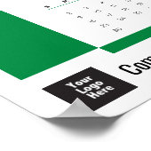 Green 2025 Corporate Wall Calendar Poster (Ecke)