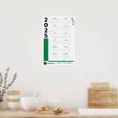 Green 2025 Corporate Wall Calendar Poster (Küche)