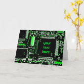 Green 2 "Dein Text"-Grün-Grußkarte Karte (Gelbe Blume)