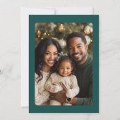 Green 2 Foto Weihnachten Card mit Angels Grußkarte (Rückseite)