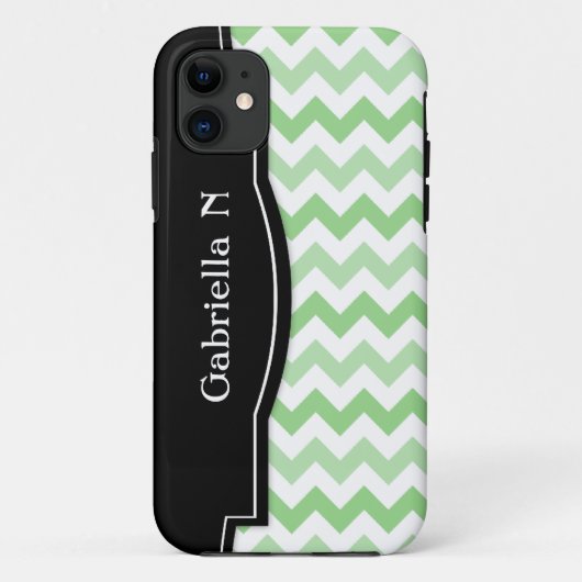 Green 2-Tone Zickzack Black Frame iPhone 5 Gehäuse Case-Mate iPhone Hülle (Rückseite)